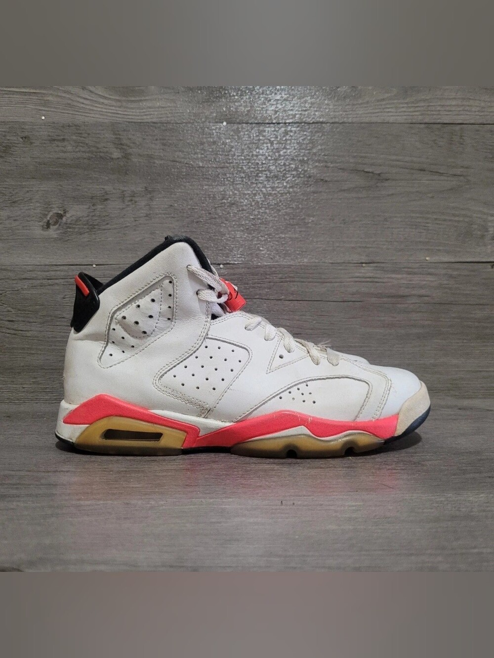 jordan retro 6 infrared white gs size 6y Basketball Shoes Youth